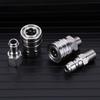 4Pcs Pipe Hose Adapter Stainless Steel Pressure Washer Coupler Internal External Thread 1/4 Quick Plug Connector Male and Female