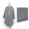 Spring Autumn Winter Warm Shawl Women's Imitation Cashmere Black White Houndstooth Square Scarf