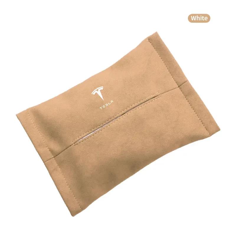 Car Sticker Tesla Car Tissue Box Holder Sun Visor Seat Back Car Accessories for Tesla Model 3 S X Y 2022 Style Roadster Invader