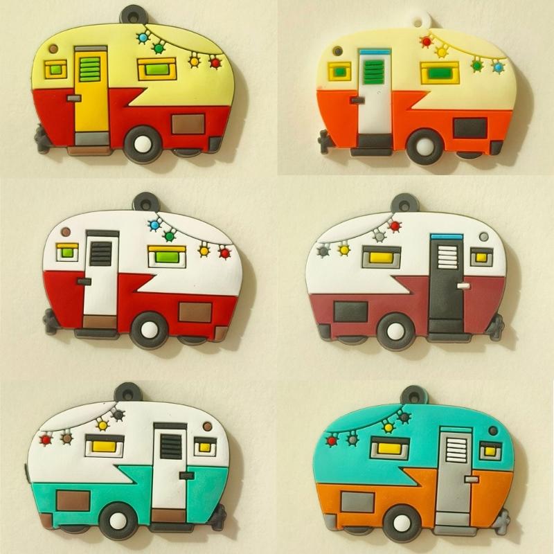 10 Stück Camper-förmiger Schlüsselanhänger Wohnmobil-Anhänger Schlüsselanhänger Stilvoller Taschenanhänger Reiseanhänger-förmiger Schlüsselring-Zubehör