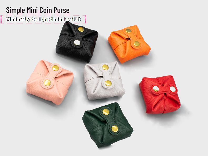 Soft Leather Mini Coin Purse - Cute Japanese & Korean Style for Earphones, Keys, Coins, Lipstick, & More