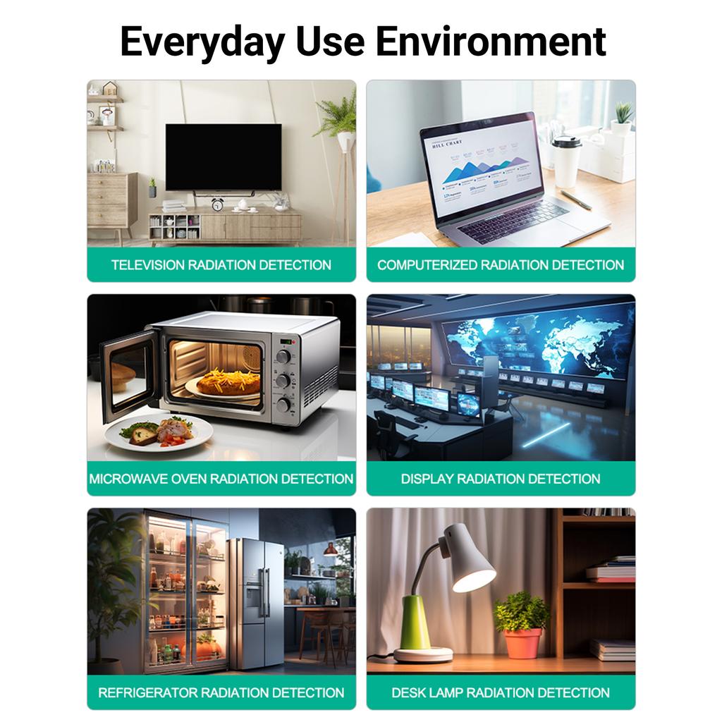 FY8817 Handheld EMF Meter with 5 LED Magnetic Field Detector, Household Electromagnetic Radiation