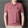 Men's Embroidered Non-iron Polo Shirt Summer Short-sleeved Top