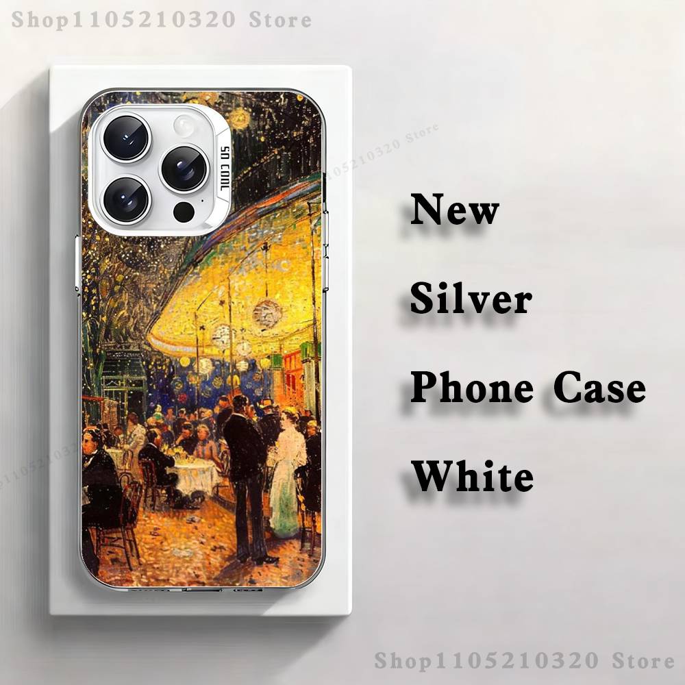 

Art V-Van G-Gogh Tavern Phone Case For iPhone 17,16,15,14,13,12,11,Pro,Max,Plus,E,Air,Mini White Tpu Cover iPhone15pro