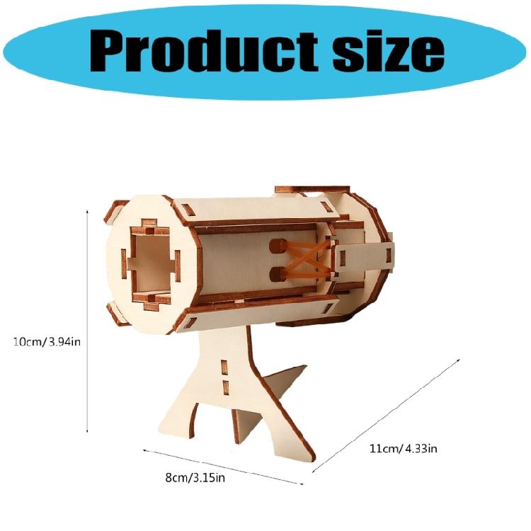 STEM Educational Wooden Mortar Assembly Set Safe Learning Toy For Kids Age 6+ Hands On Physics Project Experiment Model