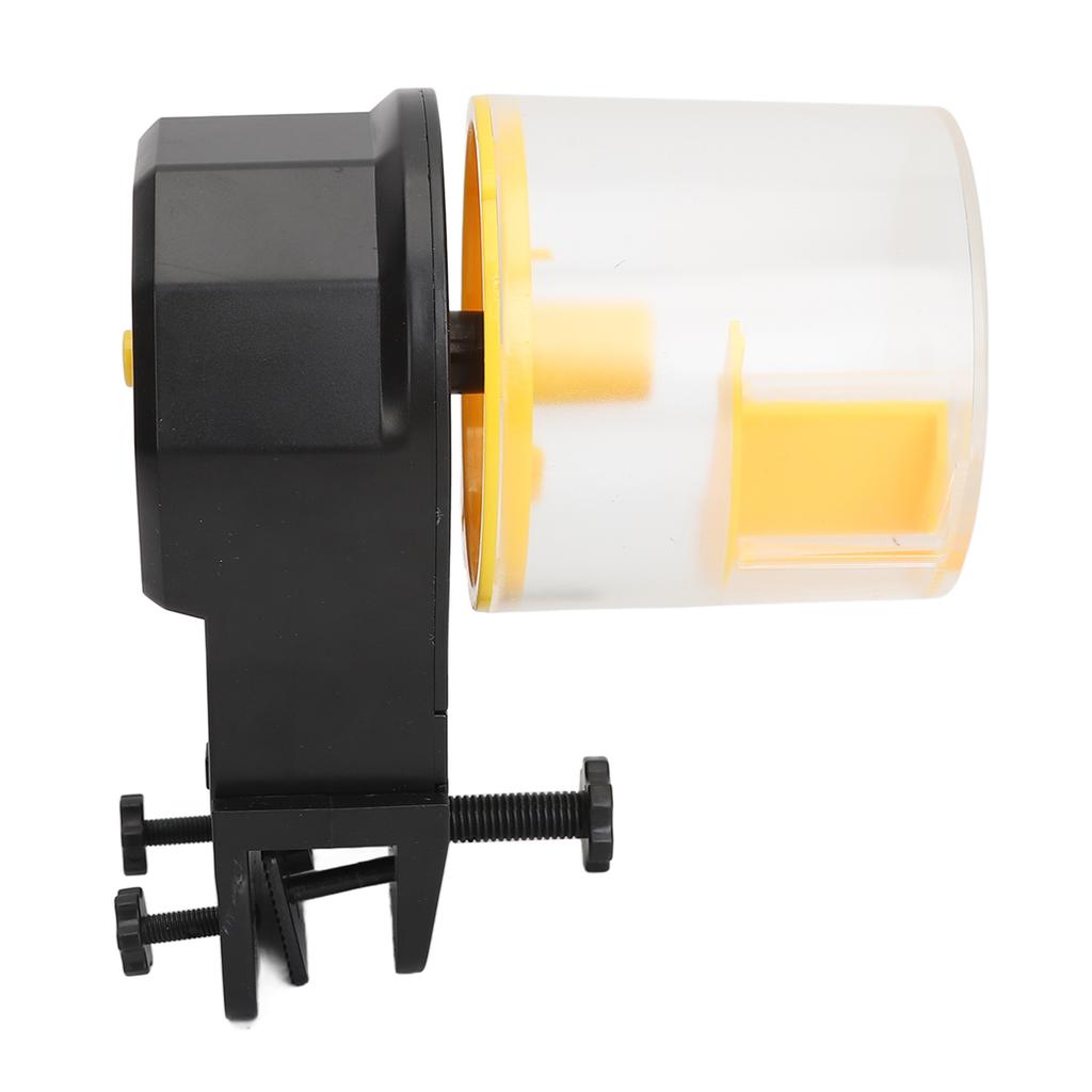 Automatic Fish Feeder Large Capacity Intelligent Adjustable Auto Fish Food Timer Dispenser for Vacation Weekend Yellow