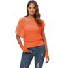 Women Neon Fishnet Mesh Top Summer Short Sleeve T-Shirt Two Piece Set Streetwear Solid Color Tees Tops Camisetas De Mujer