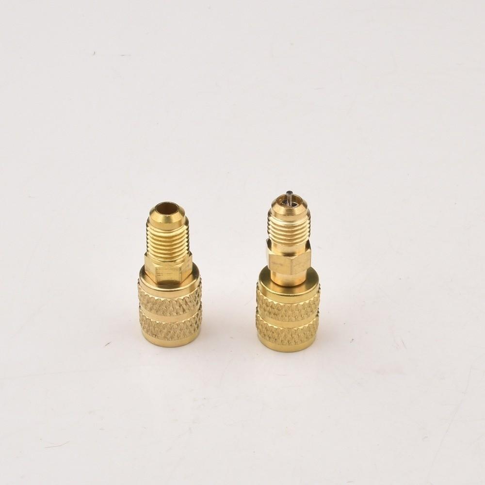 Solid Copper Air Conditioning Adapter Flare Fitting Service Port Adapter for Refrigerant R22/R410A