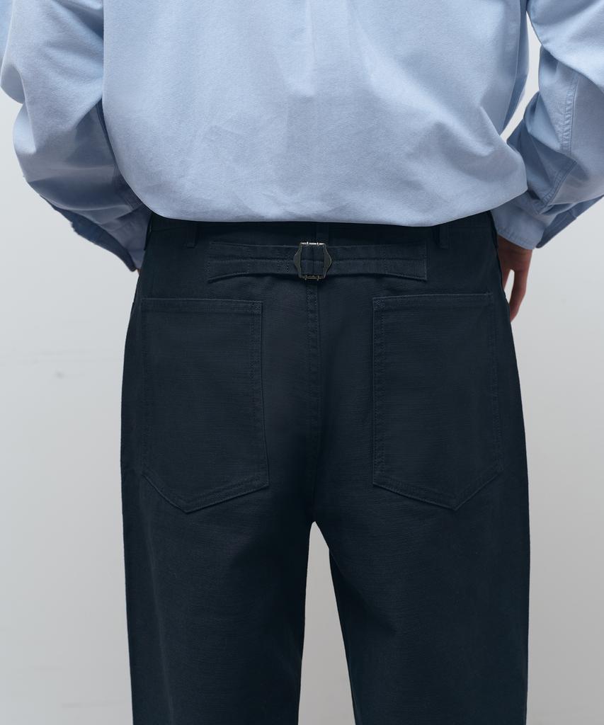 MUSINSA STANDARD Back Satin Baker Pants [Navy]