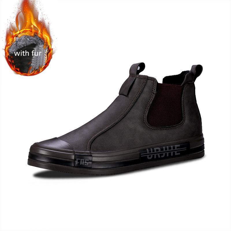 Autumn Leather Casual Sneakers Men Fashion Yellow Mens High Top Shoes Leather Moccasins Comfortable Loafers Shoes For Men 2024