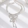 1PC Women's Fashion Trend Butterfly Tassel Ankle Chain Zircon Suitable for Dates, Parties, Holidays, Gifts