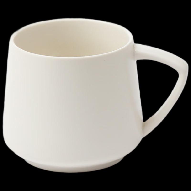 Duoli Wide Mouth Ceramic Mug - Matte White (Set of 2)