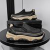 Fashion Men's Slip-On Sneakers Breathable Mesh Casual Shoes Lightweight Platform Sole Non-Slip Comfort Cushioned Daily Walking Outdoor