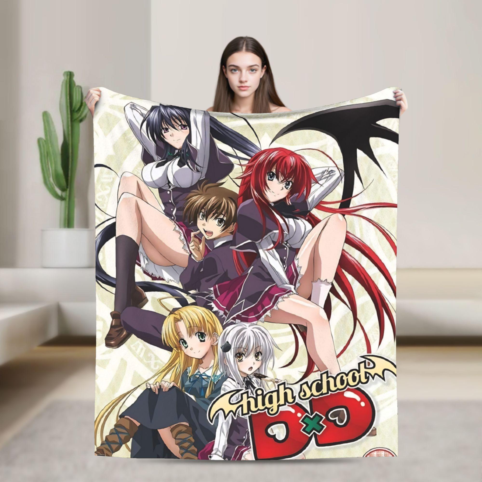 

Soft Blankets Decorative High School DxD Throw Blanket Anime Flannel Bedspread For Outdoor Funny Sofa Bed Cover 76x102cm