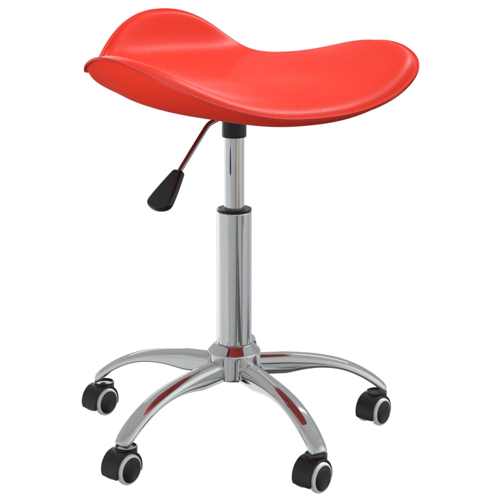 Vidaxl Swivel Dining Chair, Red, Faux Leather