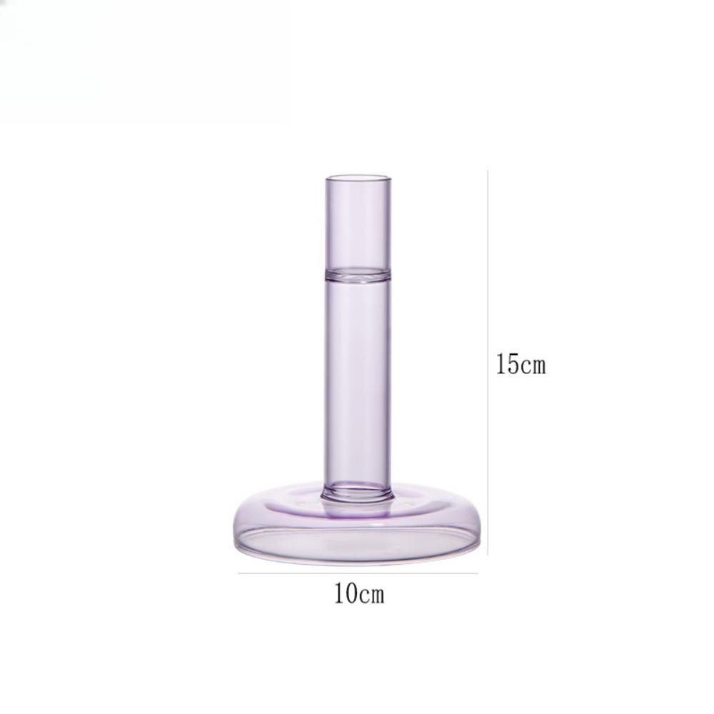 

Creative Transparent Glass Vertical Candle Holder Home Bedroom Wedding Holiday Romantic Dining Table Decoration Ornament