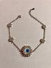 Artisan Crafted 925 Silver Evil Eye Protection Bracelet, Amulet Nazariya, Mother of Pearl Jewelry, Handmade, Handcrafted 7" + 1" ext, 6.2 gm