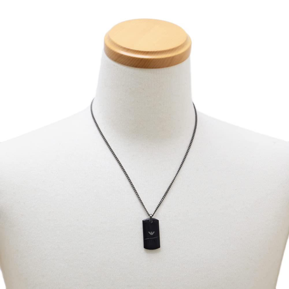 Emporio Armani Gunmetal Necklace EGS2781060 Men's [Used]