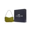 Coach 23 Kaylee Silver Metal Accessories Pebbled Leather Shoulder Bag Medium Women Shoulder Bag Bright-Olive CY707-QBXUH