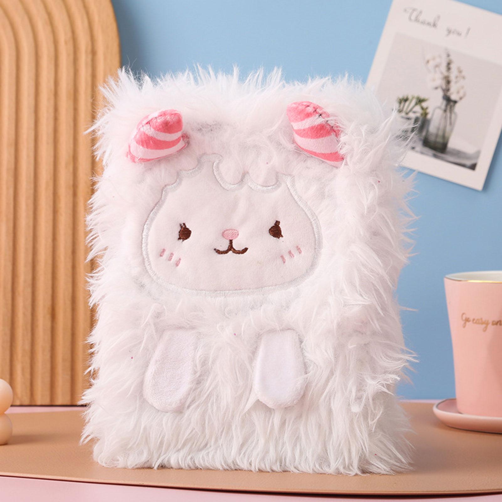 Плюшевый блокнот-дневник, милый мультяшный пушистый блокнот, 112 страниц, дневник, ежедневник, ручной счет, блокнот кавайный студент