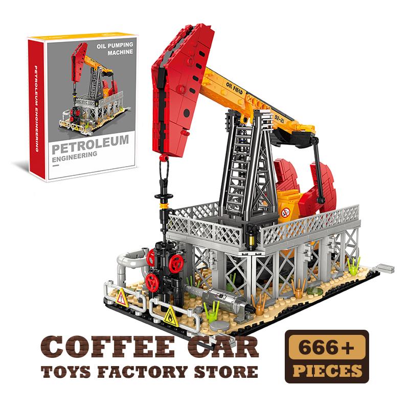 Non-Toxic Street View Petroleum Factory Moc Bricks Puzzle Toys Stem City Natural Gas Storage Center Building Model Blocks Set Kid Gift New