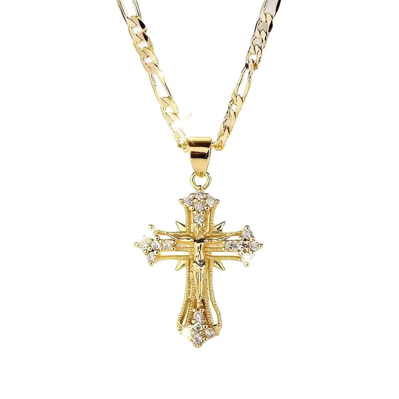 Women's Light Luxury Religious Cross Pendant Sweater Chain - Versatile, High-End Feel, Niche Design Necklace