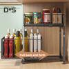 Kitchen Storage Rack Strong Load-bearing Large Capacity Adjustable Height 2-Tier Under-Sink Organizer with Pull-Out Drawers