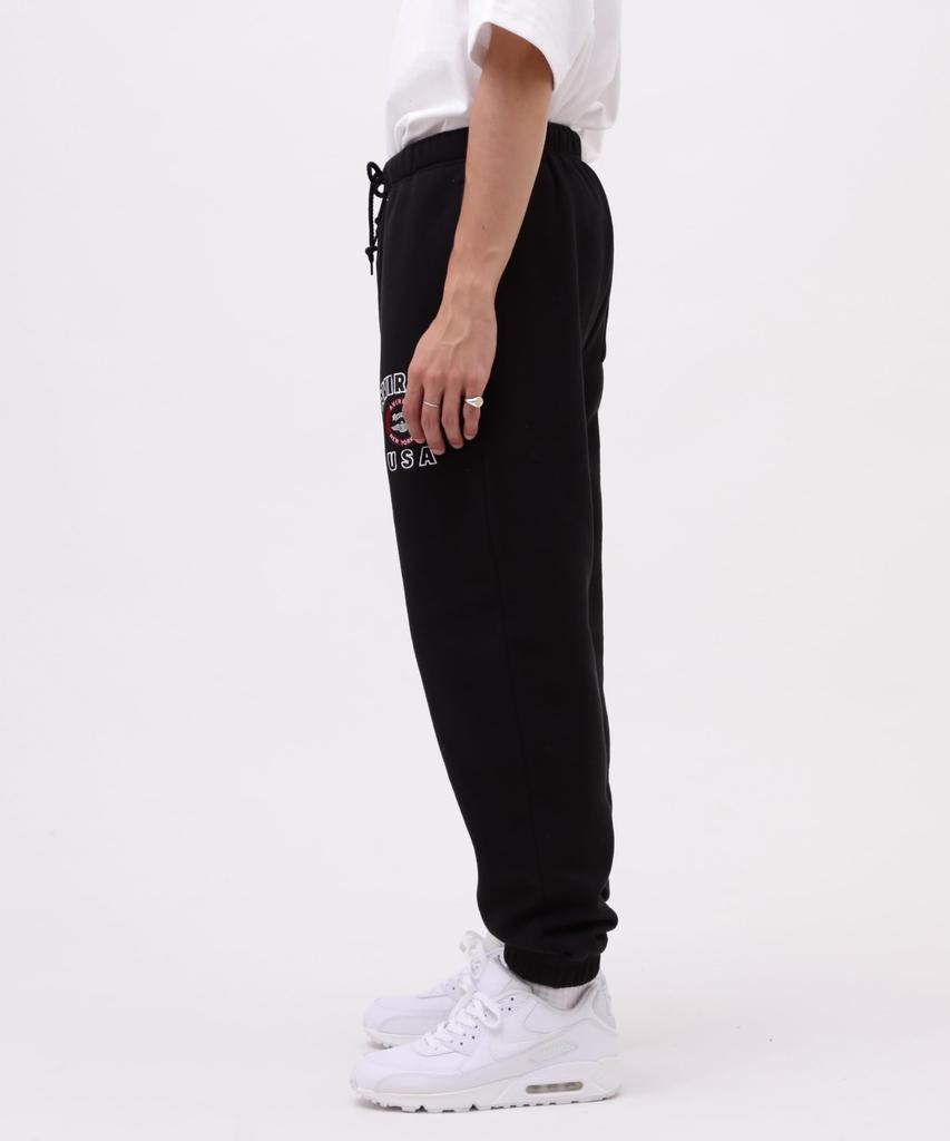 Avirex Varsity Logo Sweat Size Pants, Men's, M, 010, Black, 783-4910004