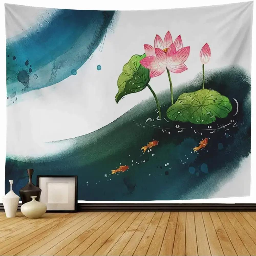 Goldfisch Wandteppich Büro Wohnzimmer Dekoration Zuhause Wandteppich