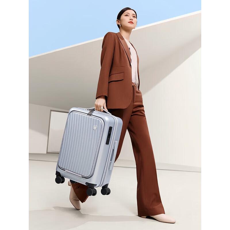 OIWAS Front-Opening Carry-On Luggage with USB Charging and Brake Wheels
