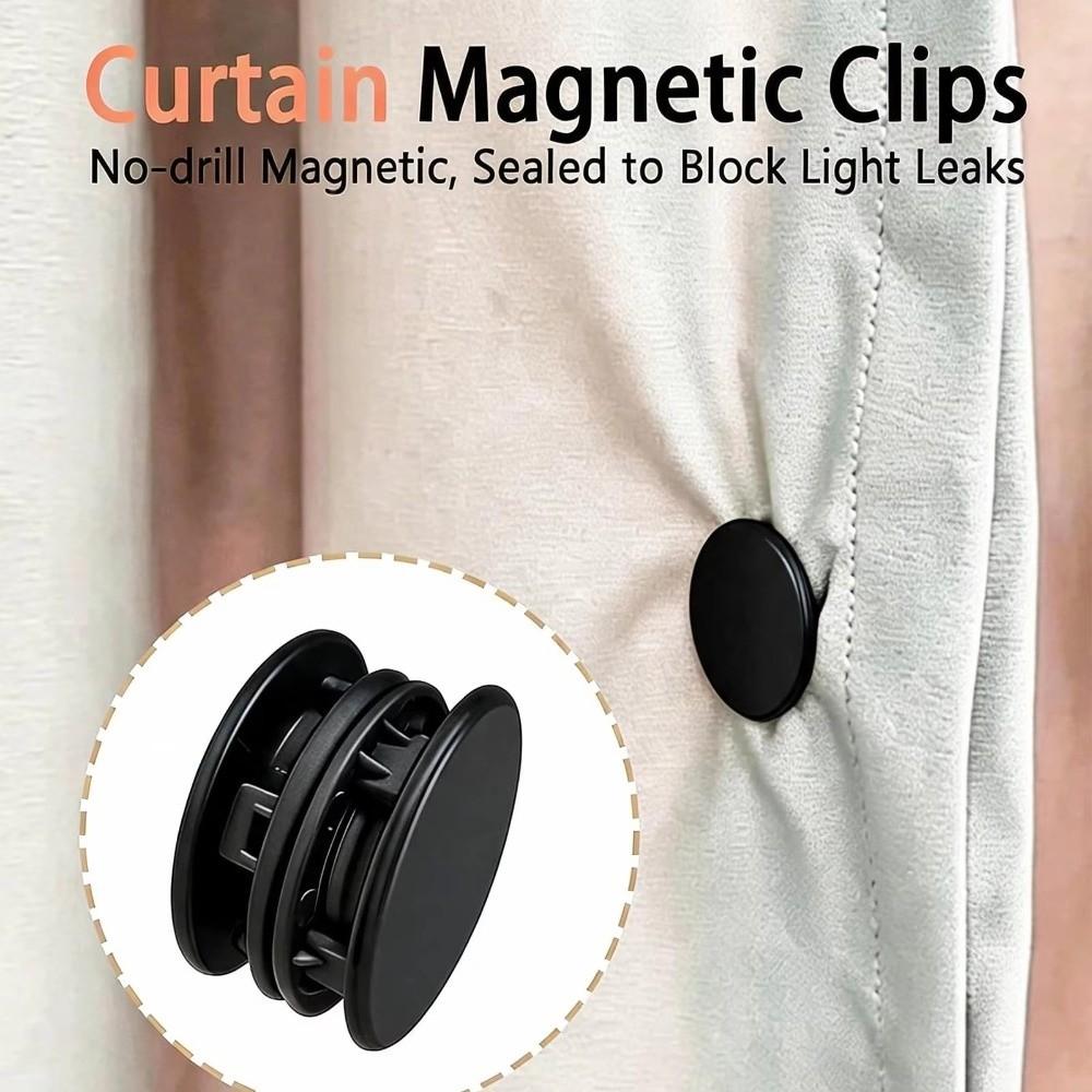Plastic Magnetic Curtain Clips Tool-Free Installation Curtain Fixing Clips  Home Window Decor