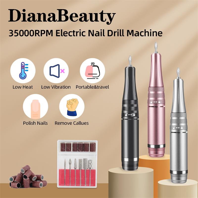 35000RPM Manicure Machine Electric Nail Drill Portable Nail Lathe Electric Manicure Cutter Set Nail Gel Polisher Salon Equipment