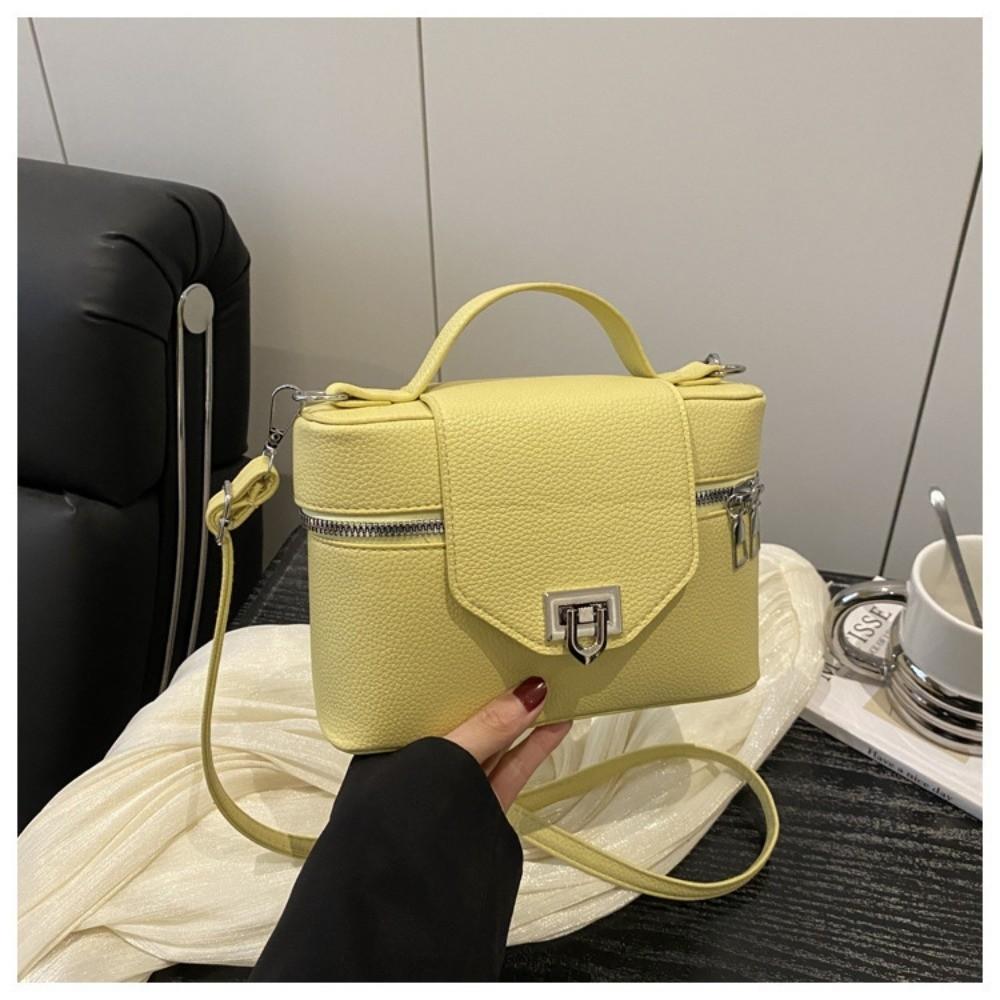 

Versatile Square Box Bag Solid Color Women s Handbags Fashion Square Crossbody Bag Purse жёлтый