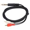 6,35mm auf 2RCA Kabel 1,5m Stereo 6,35mm Stecker auf 2RCA Stecker Linker Rechter Kanal o Splitter Adapter