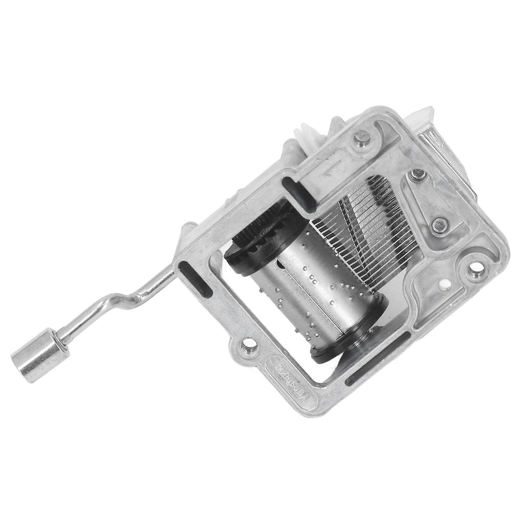 18 Note Musical Mechanism Movement Retro Style Alloy Replacement Hand Crank Musical Mechanism