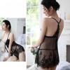 Sexy Lingerie Pajama Suspender Slit Short Night Shirt Hot Lace Sheer Dress Erotic Underwear Sets Transparent Nightgown Thong Set