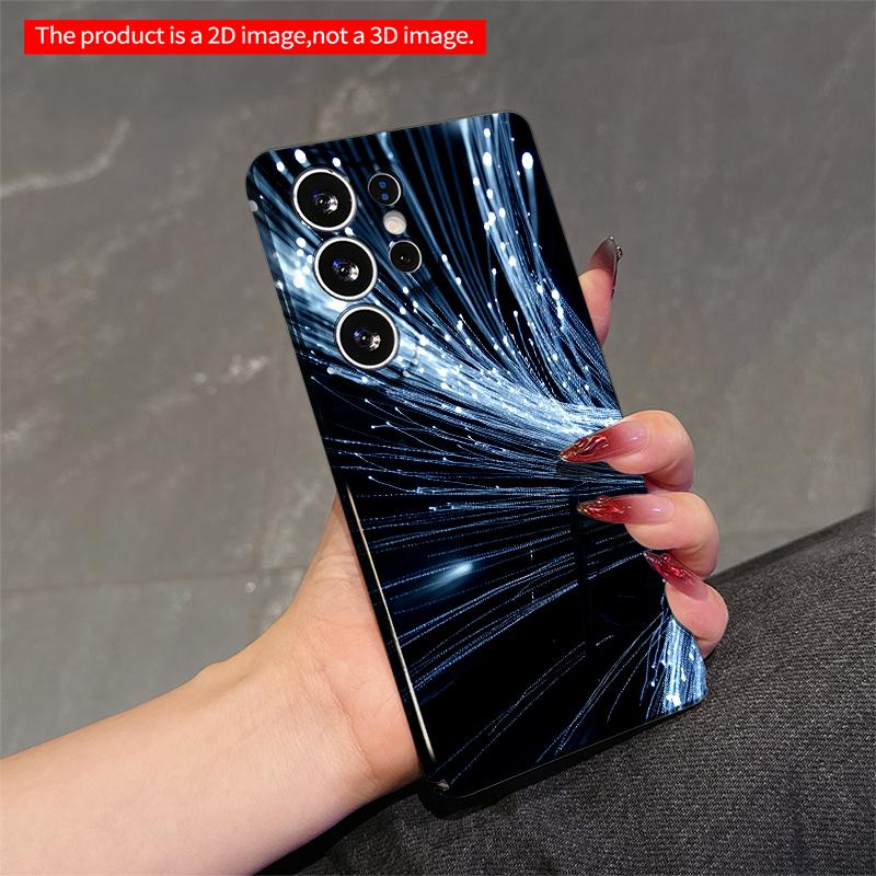 2DFlat Samsung Phone Case Fiber Optic Light Burst Design Applicable To Galaxy S22 S23 S24 S25ULTRA S26 A12 A13 A14 A15 A16