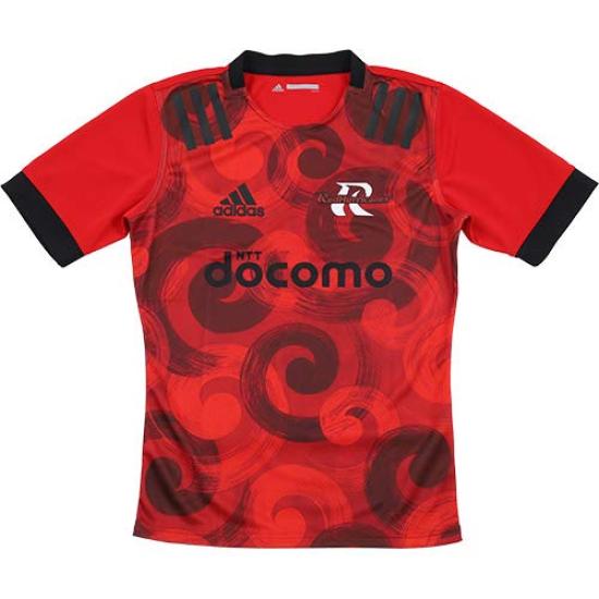 Adidas DOCOMO RED HURRICANES Rugby Short Sleeve Scarlet Size to Japanese size Men's T-Shirt, (GOQ46), J/O (equivalent 2L) (FK0783)