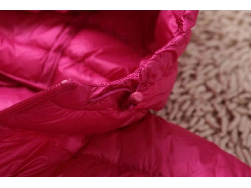 Plus Size Women's Lightweight Hooded Slim-Fit Down Jacket - Mid-Length, Clearance, Fits Up To 200 Lbs