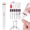 YIKOOLIN Electric Nail File Portable Nail Set with 4 Speeds Cuticle Trimmer Battery Operated Manicure and Pedicure Tools