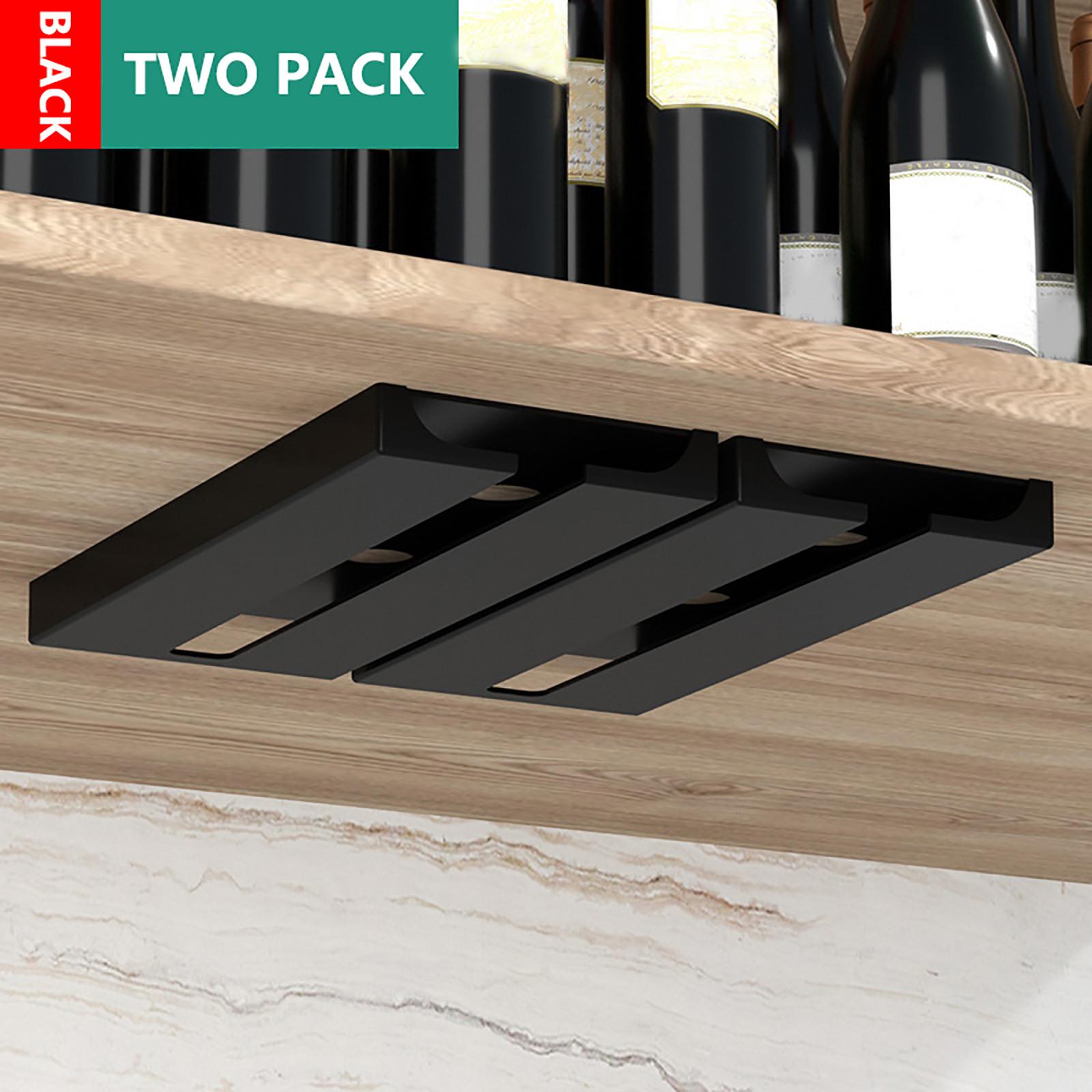 Wine Glass Rack Plastic Under Cabinet Stemware Wine Hanger Punch-Free Goblet Wine Glass Hanger