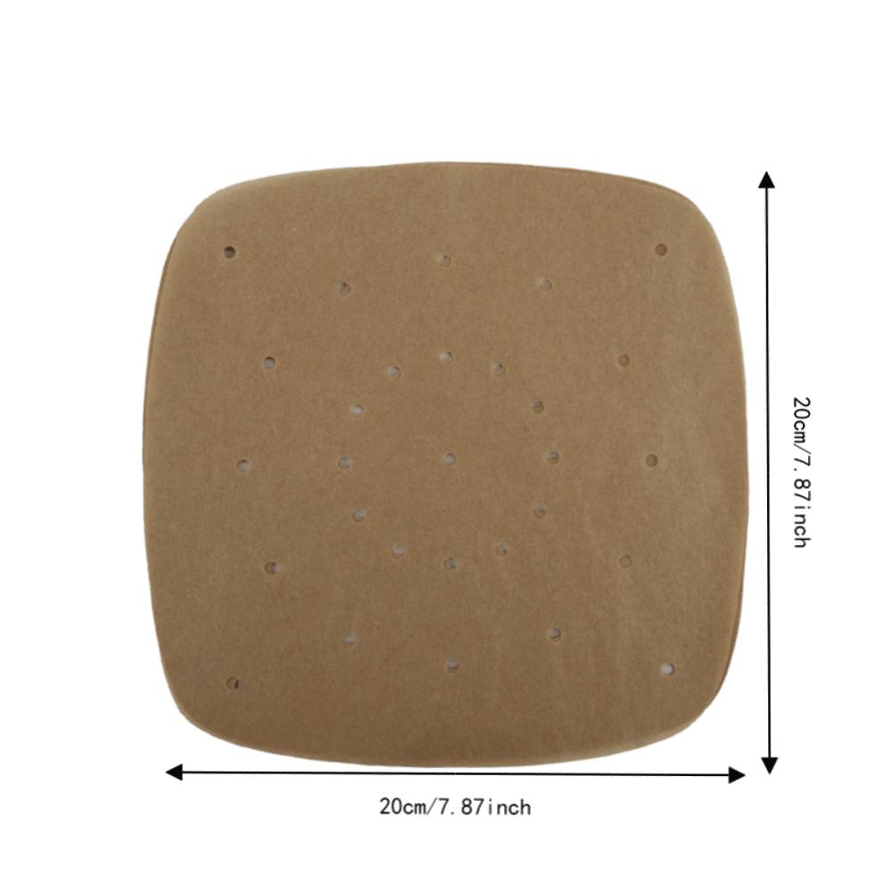 100pcs Perforated Square Air Fryer Parchment Paper Baking Paper Liners Roasting Steaming