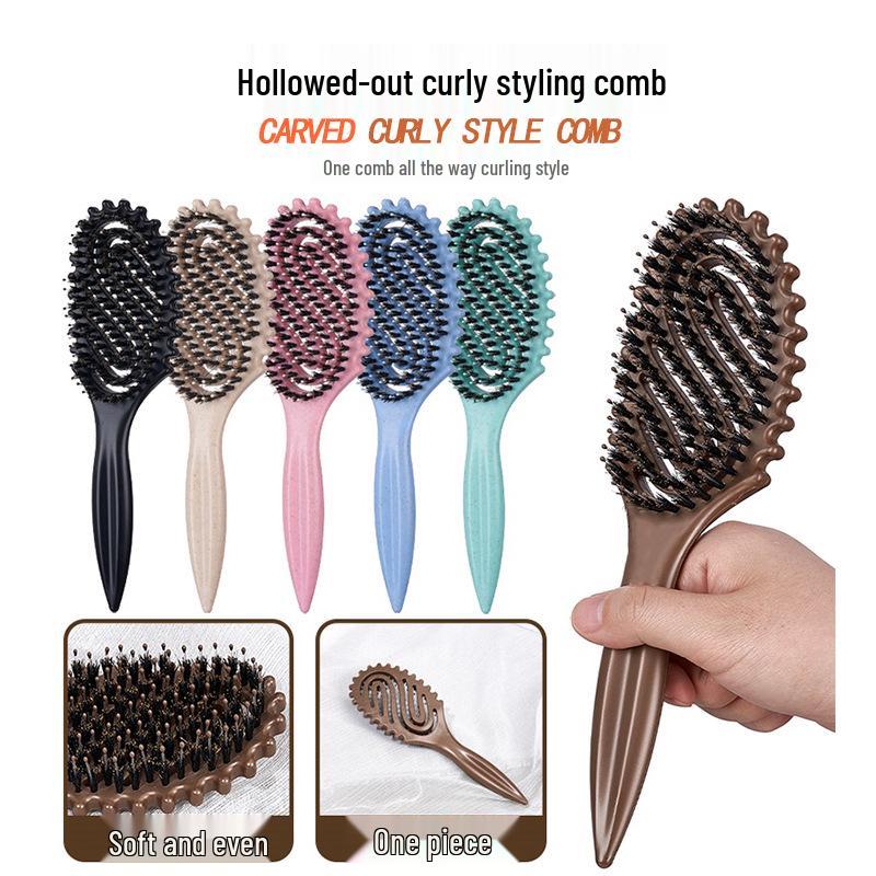 S-Shaped Bouncy Curly Styling & Massage Comb