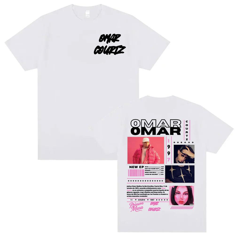 

Summer Rapper Omar Courtz Primera Musa Album Tour Men Hip Hop Pop 100% Pure Cotton T-shirt Music Oversized Streetwear Y2k L