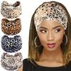 Leopardenmuster Boho Stirnband Breite Sport Kopfbedeckung Neues geknotetes Haarband Yoga