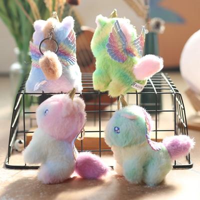 Niedlich Niedlich Farbe Einhorn Kleiner Anhänger Plüschtier Puppe Traum Pony Taschenanhänger Schlüsselanhänger