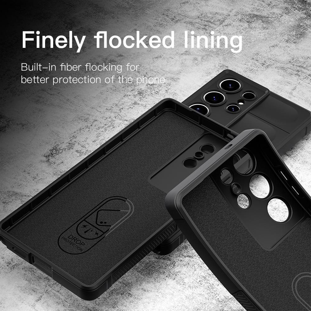 KEYSION Shockproof Matte Case for Samsung S25 Ultra 5G S25+ Plus Anti-skid Soft Silicone Phone Back Cover for Galaxy S24 FE 5G