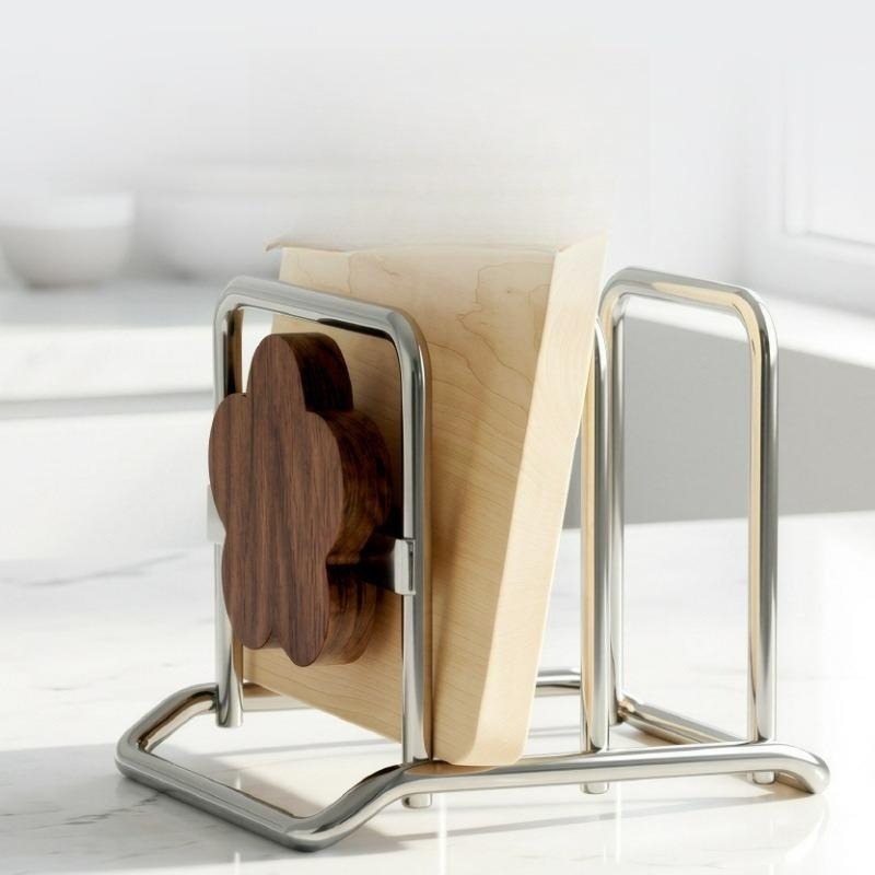 Kitchen Stainless Steel Countertop Cutting Board Cutting Board Pot Lid Household Rack Chopping Board Thickened Storage Rack