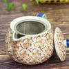 Waza No Kura: Stylish Kutani-yaki Teapot with Floral Pattern and Tea Strainer. A Premium, Japanese-made Ceramic Tableware Perfect As a Birthday Gift.