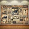 2D flache Oberfläche einteiliger Vintage-Zeitungsanzeigen-Hintergrundstoff geeignet für die Dekoration von Räumen